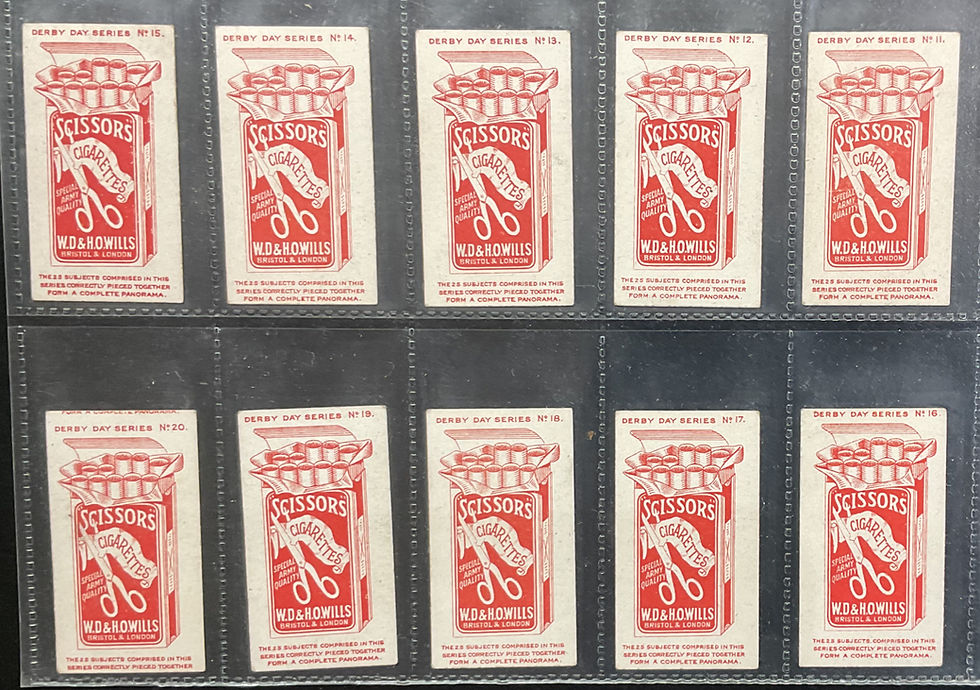 Thumbnail: Wills Scissors Derby Day Series Horse Racing Cigarette Cards
