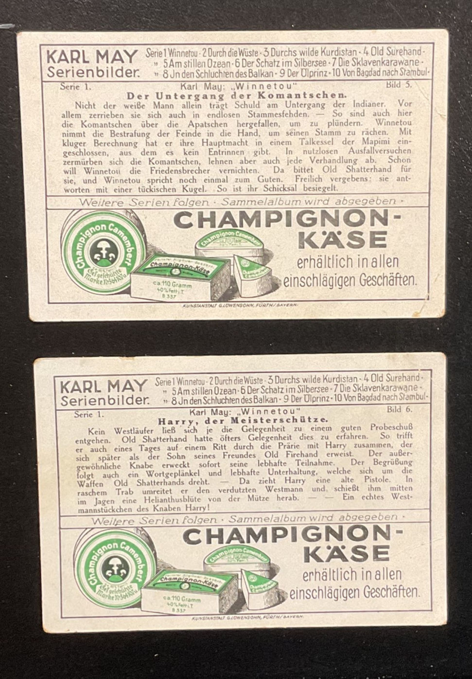 Thumbnail: Karl May Series 1 Winneton German Issue Trade Cards