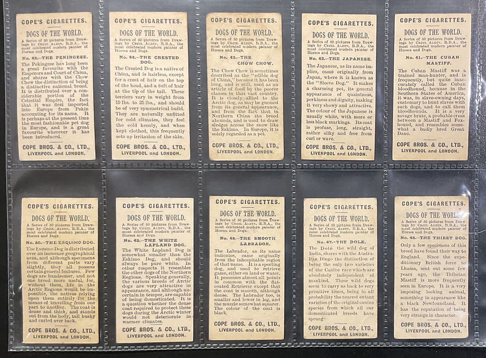 Thumbnail: Copes Dogs Of The World Cigarette Cards