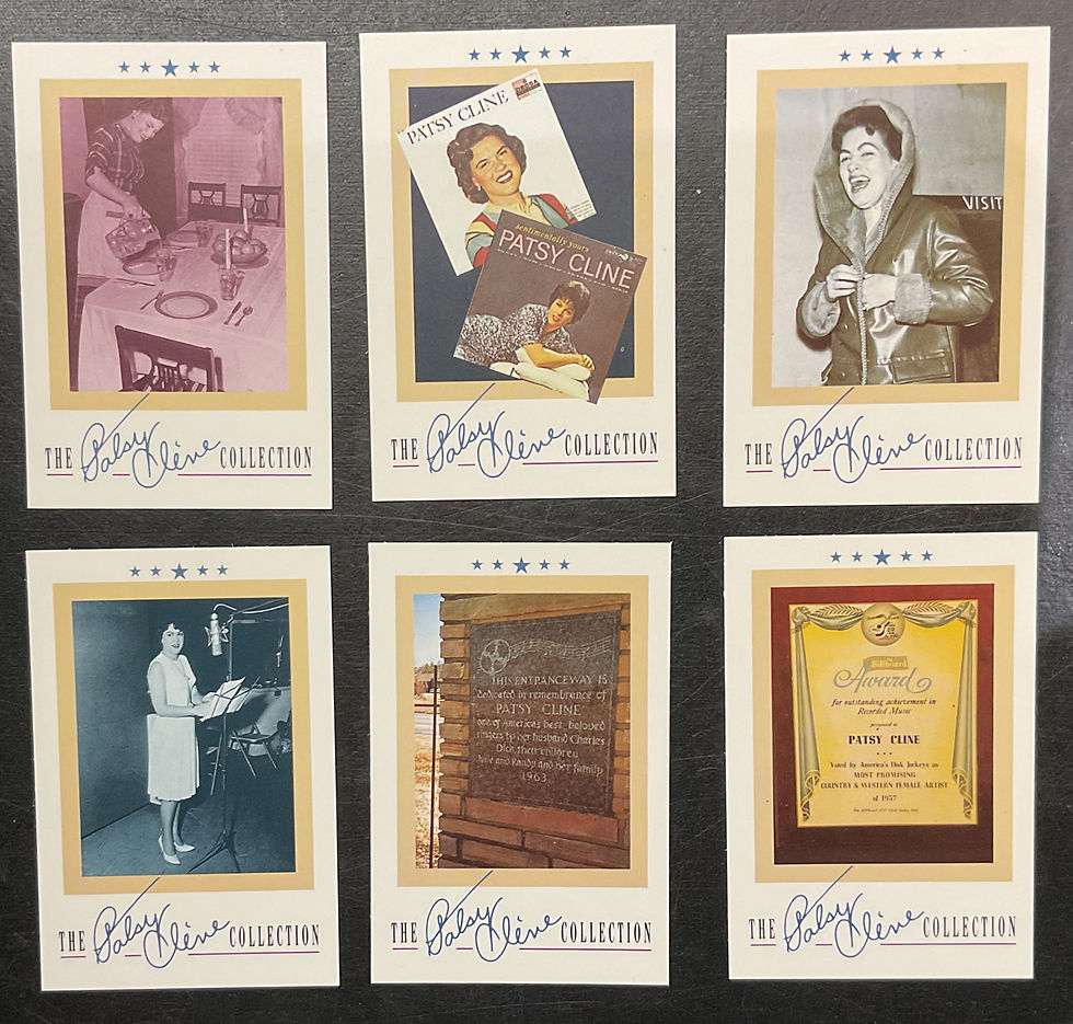 Thumbnail: Prism Leisure Patsy Cline Country Western Singer Trade Cards