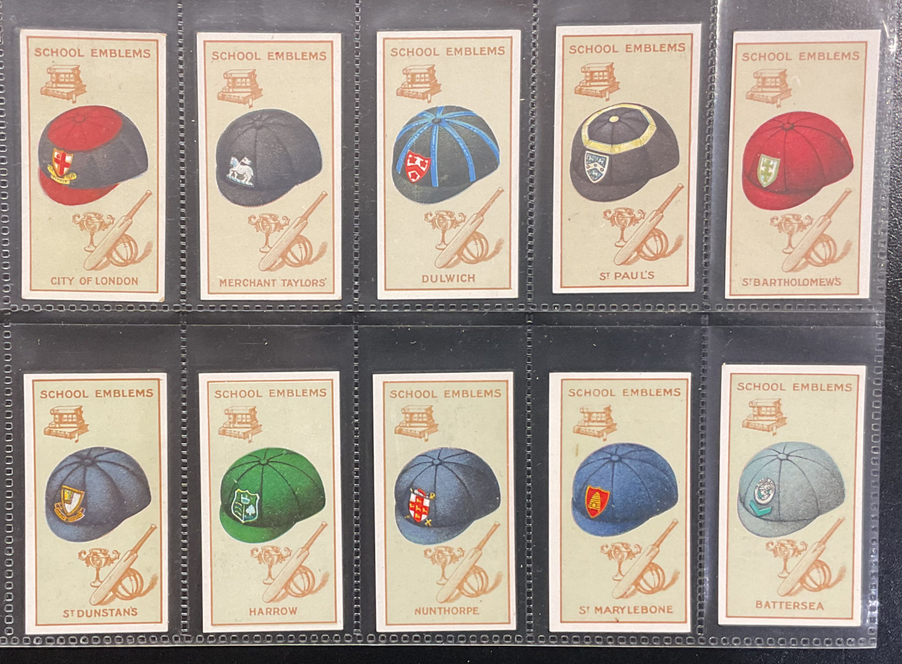 Carreras School Emblems Cigarette Cards