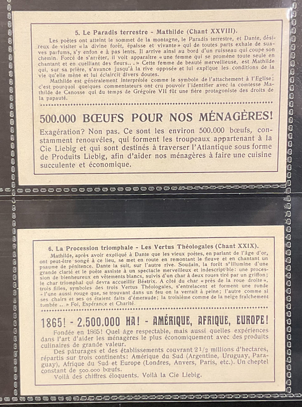 Thumbnail: Liebig Dante The Divine Comedy Purgatory S1226 Trade Cards