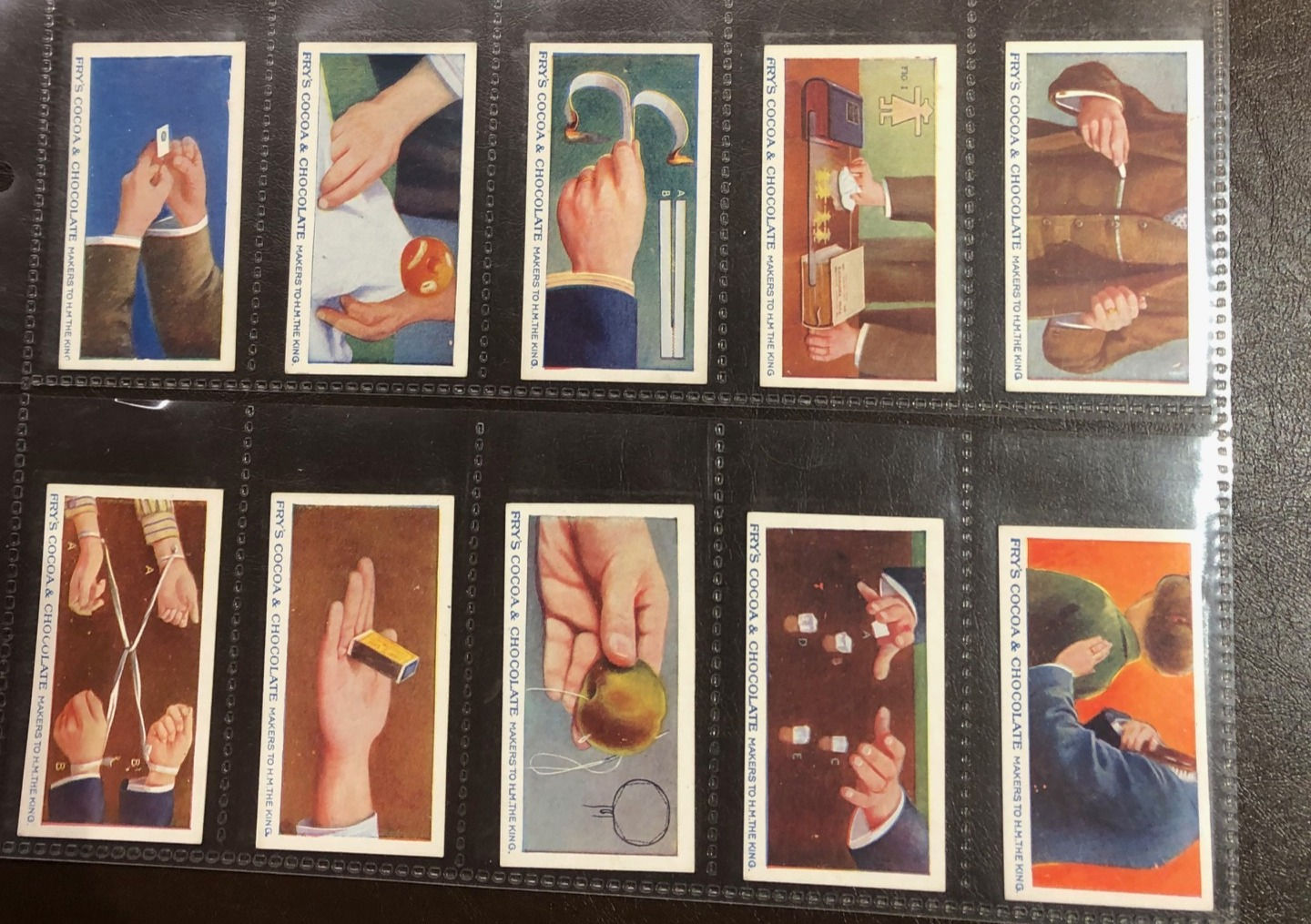 Frys Tricks and Puzzles Black Back Confectionary Card