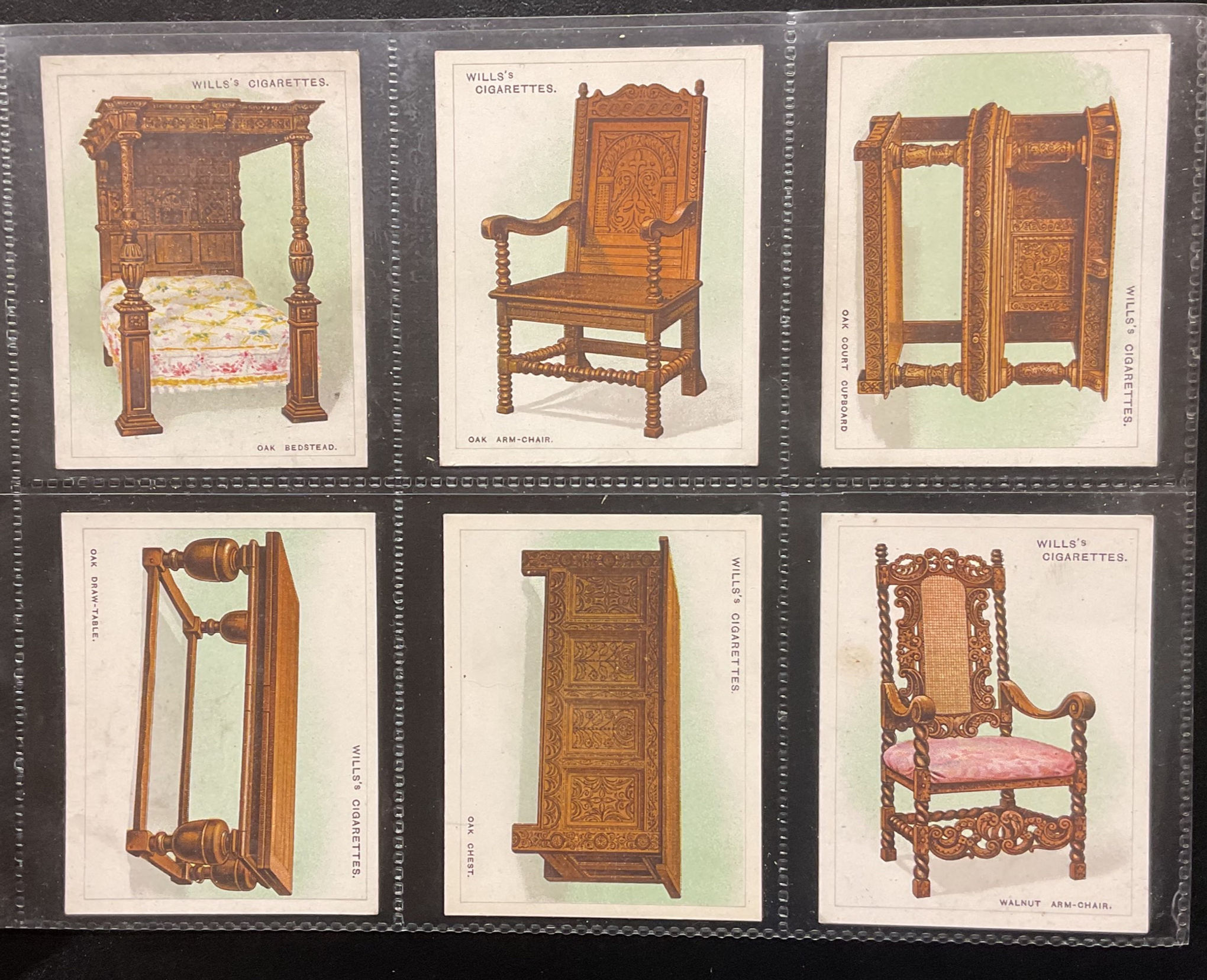 Wills Old Furniture 1st Series Cigarette Cards
