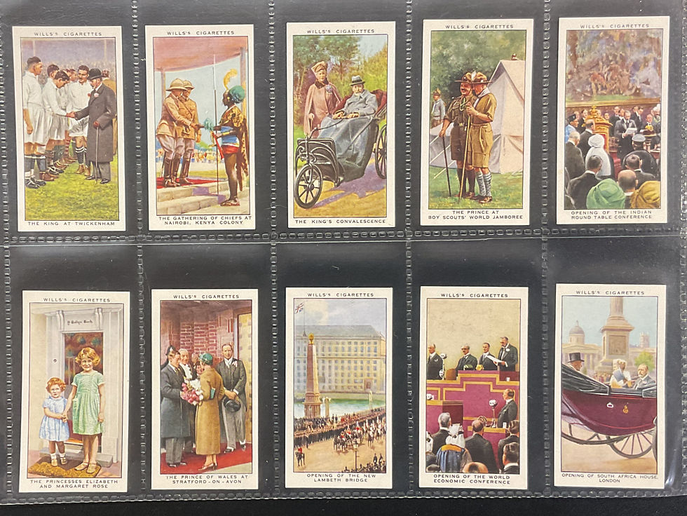 Thumbnail: Wills The Reign Of King George The V Cigarette Cards
