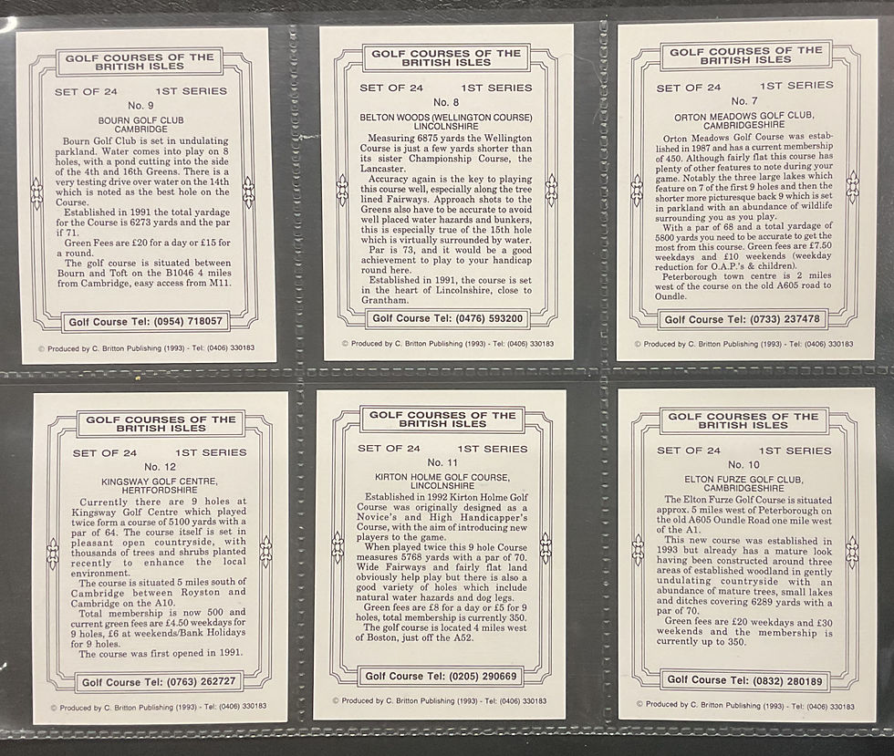 Thumbnail: Briton Golf Courses Of The British Isles Trade Cards