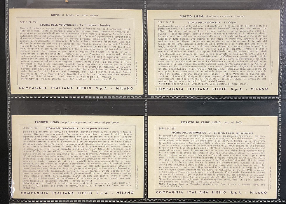 Thumbnail: Liebig The Motor Car S1819 Trade Cards