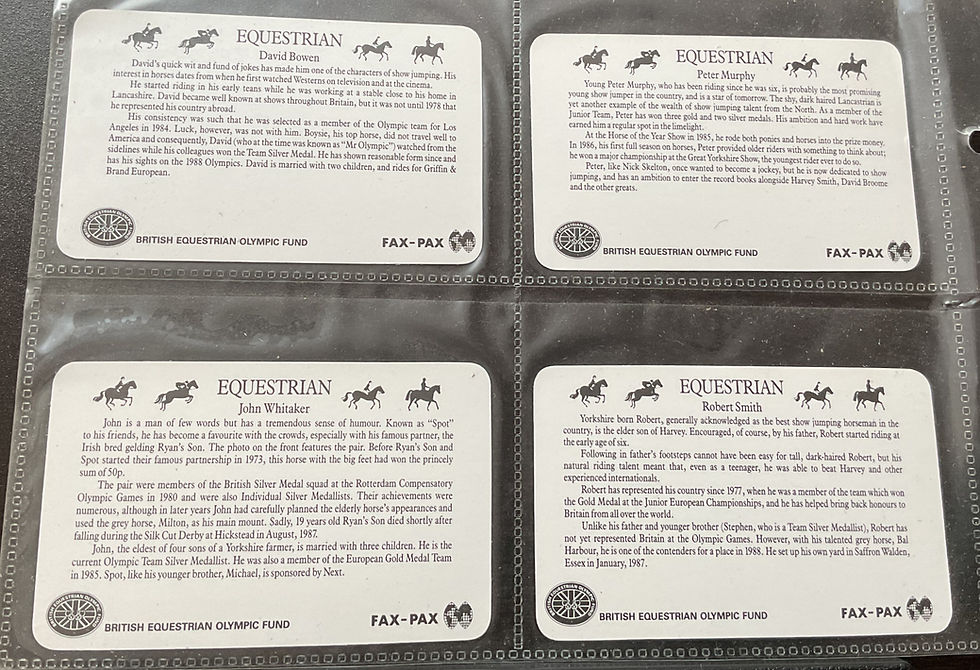 Thumbnail: Fax Pax Equestrian Trade Cards