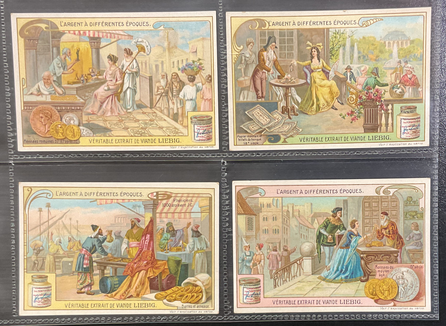 Liebig Money In Different Times S921 Trade Cards