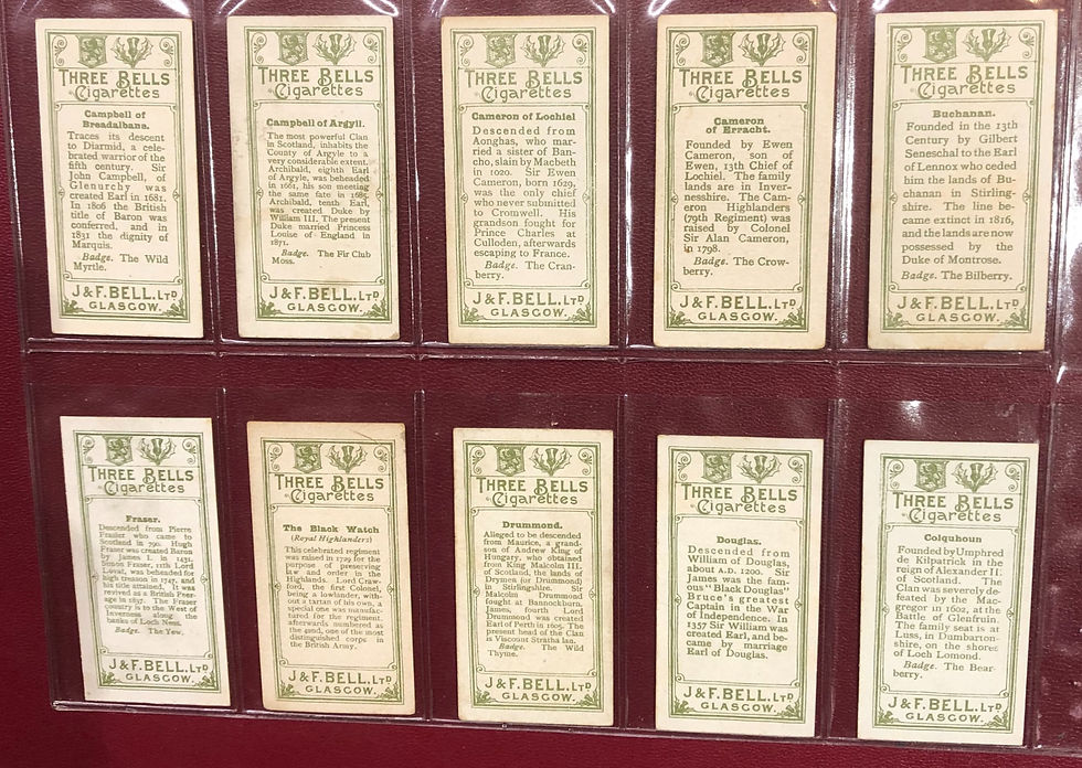 Thumbnail: Bell Scottish Clan Series Cigarette Cards