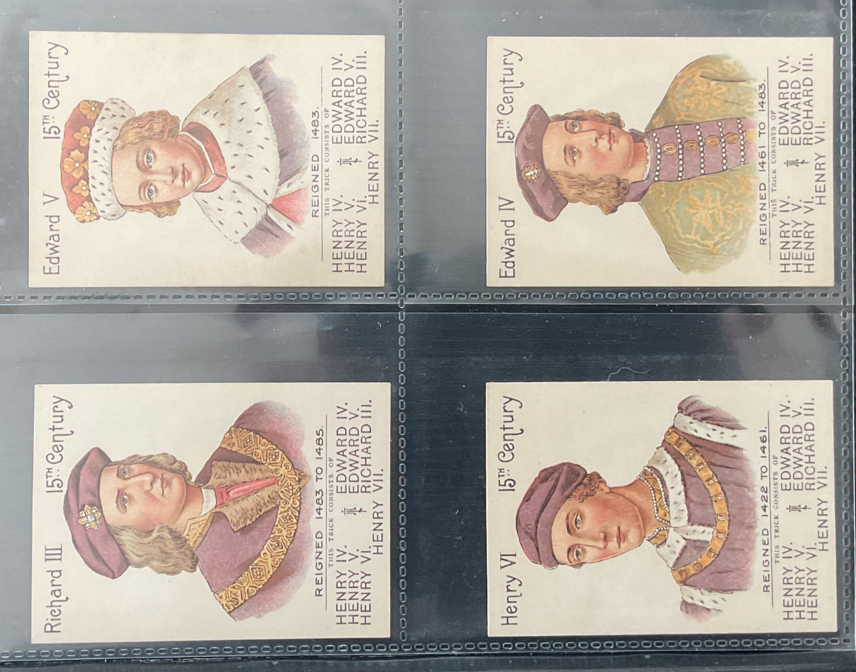 Mazawattee Tea Kings And Queens Tea Cards