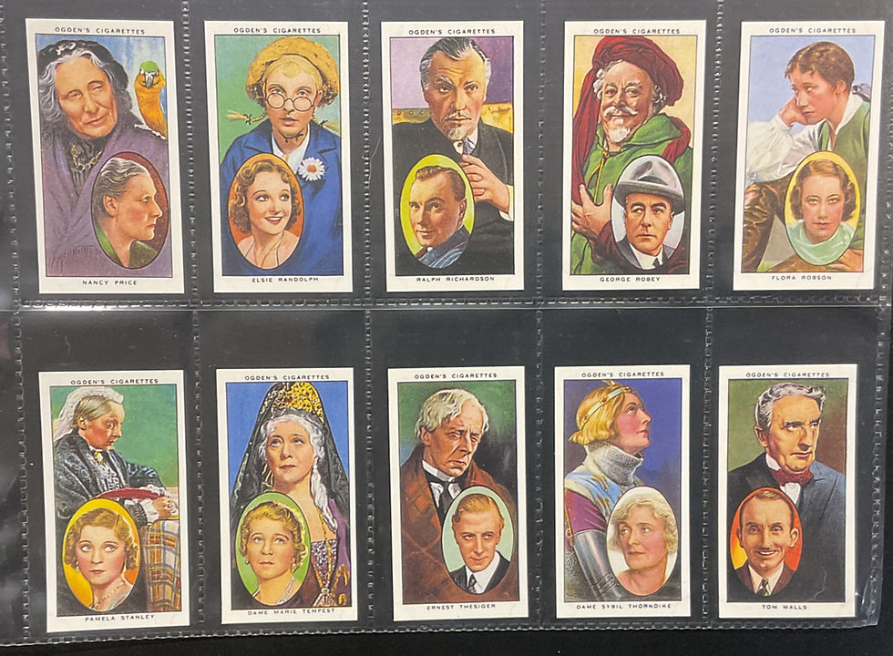 Thumbnail: Ogdens Actors, Natural & Character Studies Reproduction Cigarette Cards