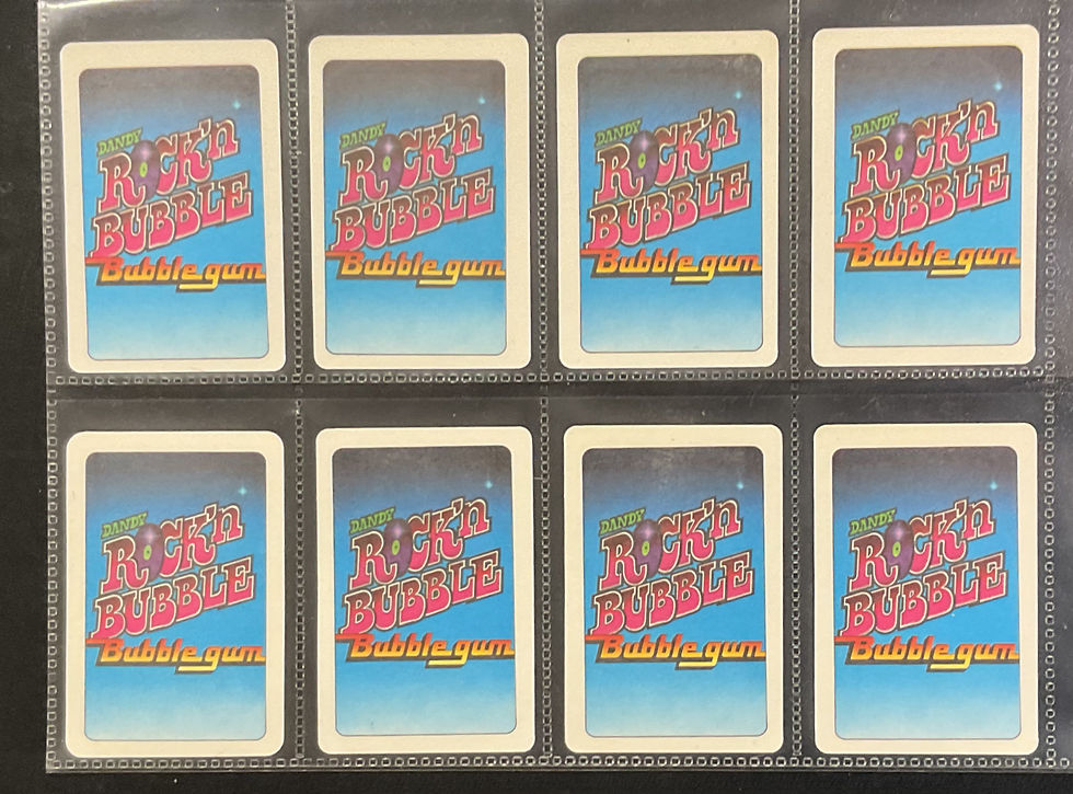 Thumbnail: Dandy Gum Rock N Bubble Pop Stars P/C Inset Bubblegum Cards