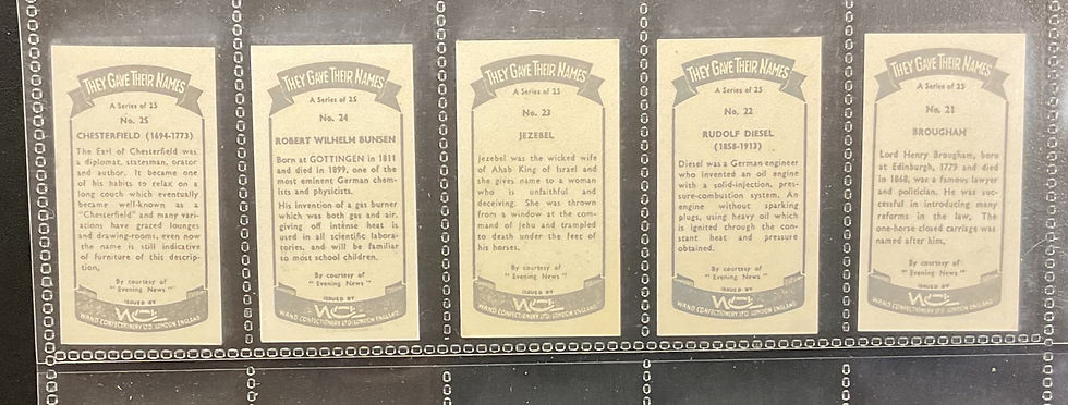 Thumbnail: Wand Confectionary They Gave Their Names Confectionary Cards