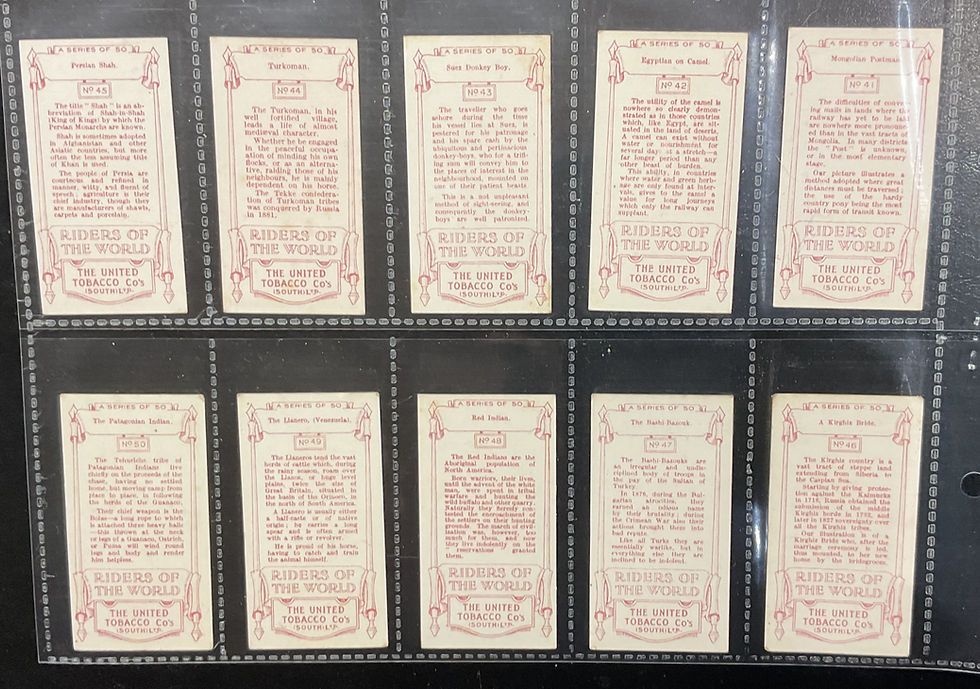 Thumbnail: United Tobacco Co South Africa Riders Of The World Cigarette Cards