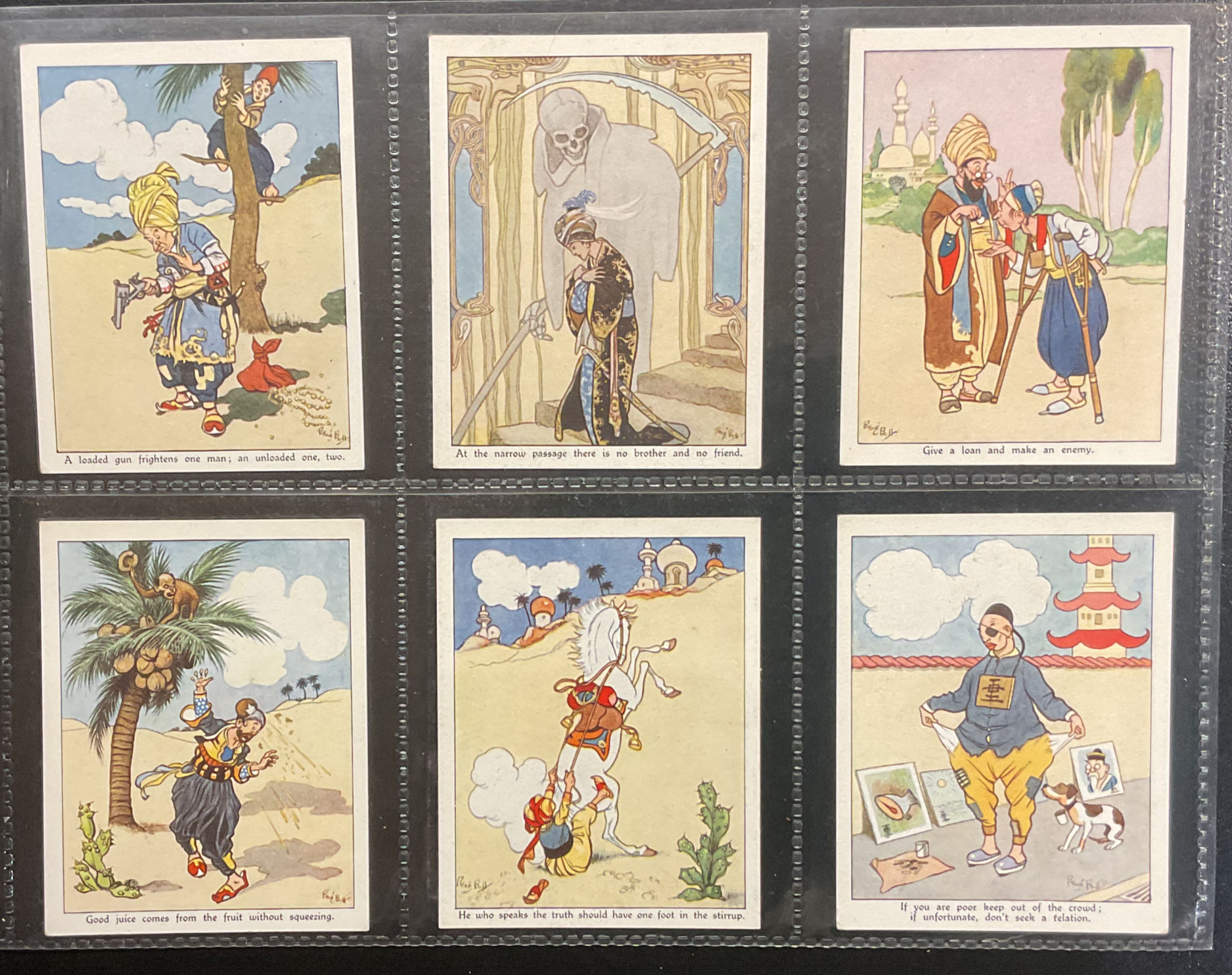 Churchman Eastern Proverbs Series  2 Cigarette Cards