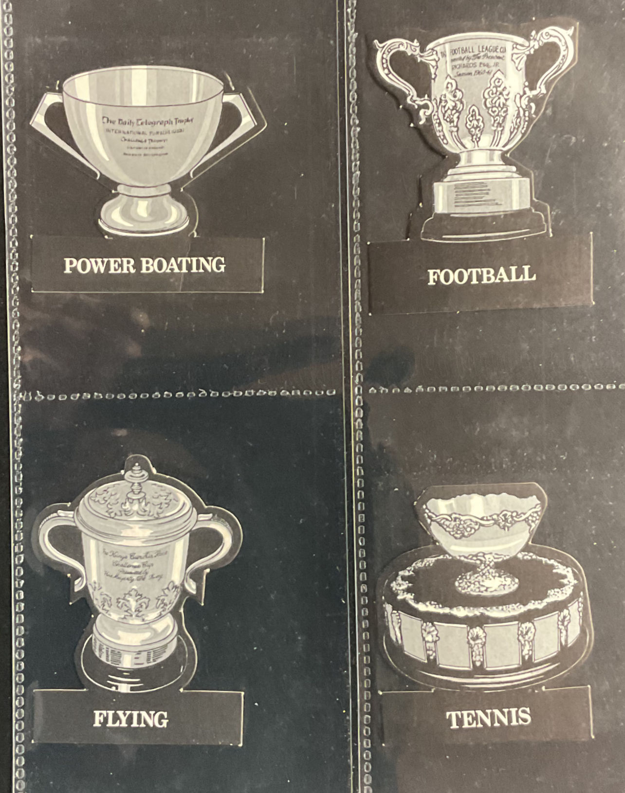 Mister Softee Famous Sports Trophies Trade Cards