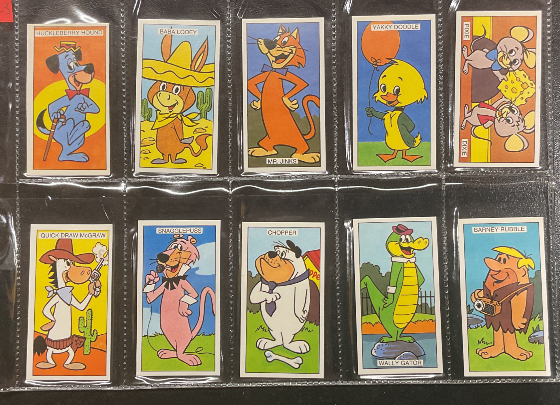 Basset Barratt Division Hanna Barbera's Cartoon Capers Confectionary Cards