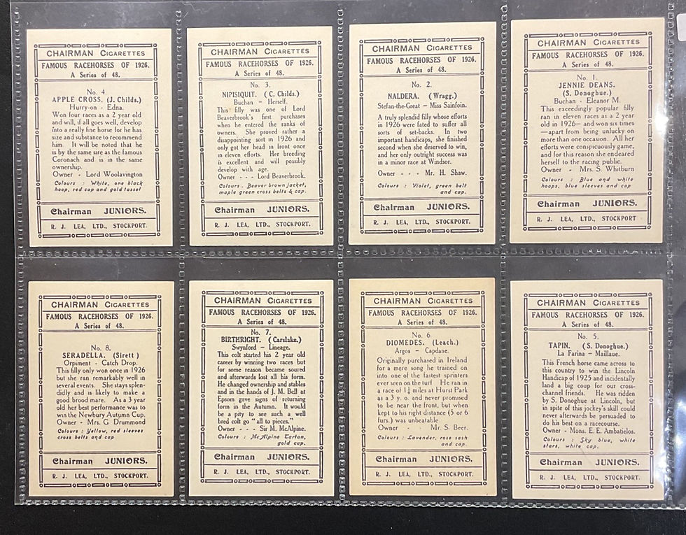 Thumbnail: Lea Famous Race Horses Cigarette Cards