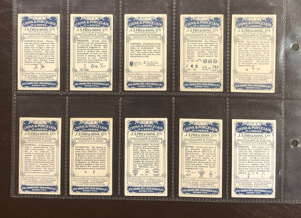 Thumbnail: Frys China & Porcelain Confectionary Cards