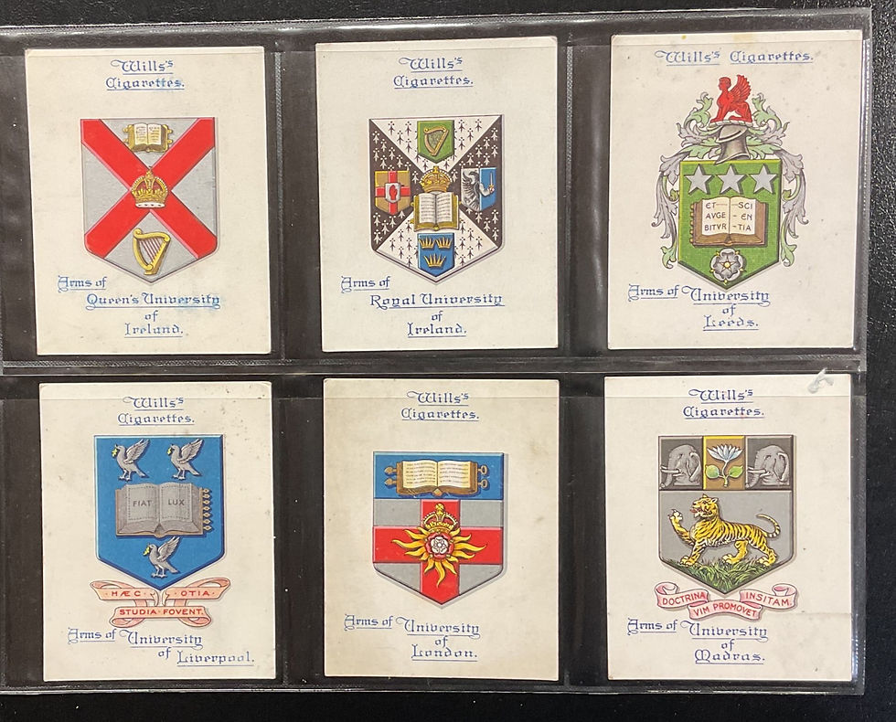 Thumbnail: Wills Arms Of Universities Cigarette Cards