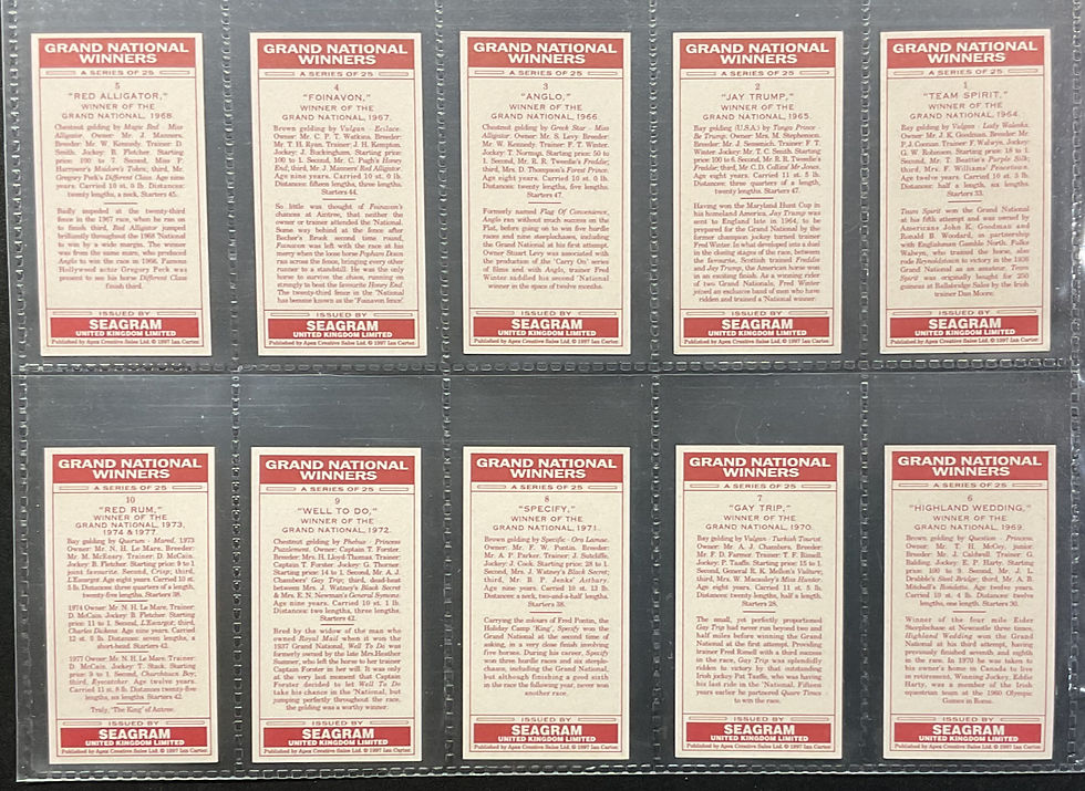 Thumbnail: Seagram Grand National Winners Trade Cards