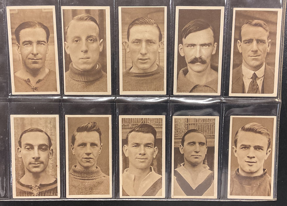 Thumbnail: Hills Famous Footballers Brown Cigarette Cards