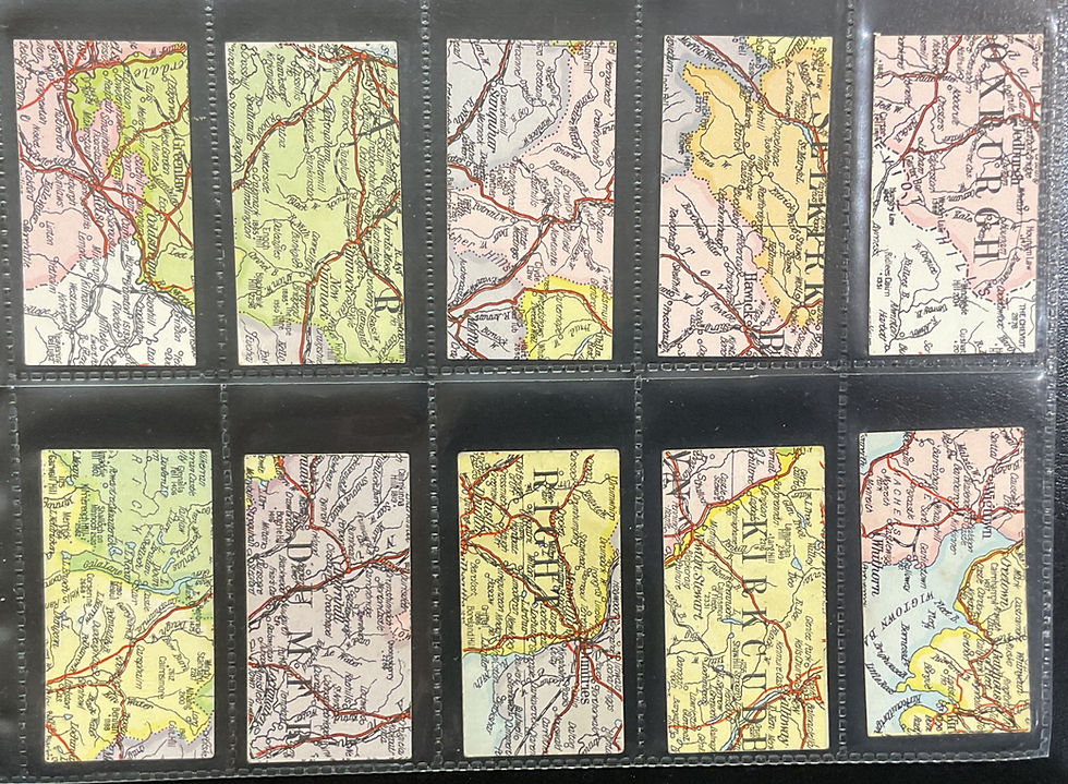 Thumbnail: Mitchell A Road Map Of Scotland Cigarette Cards