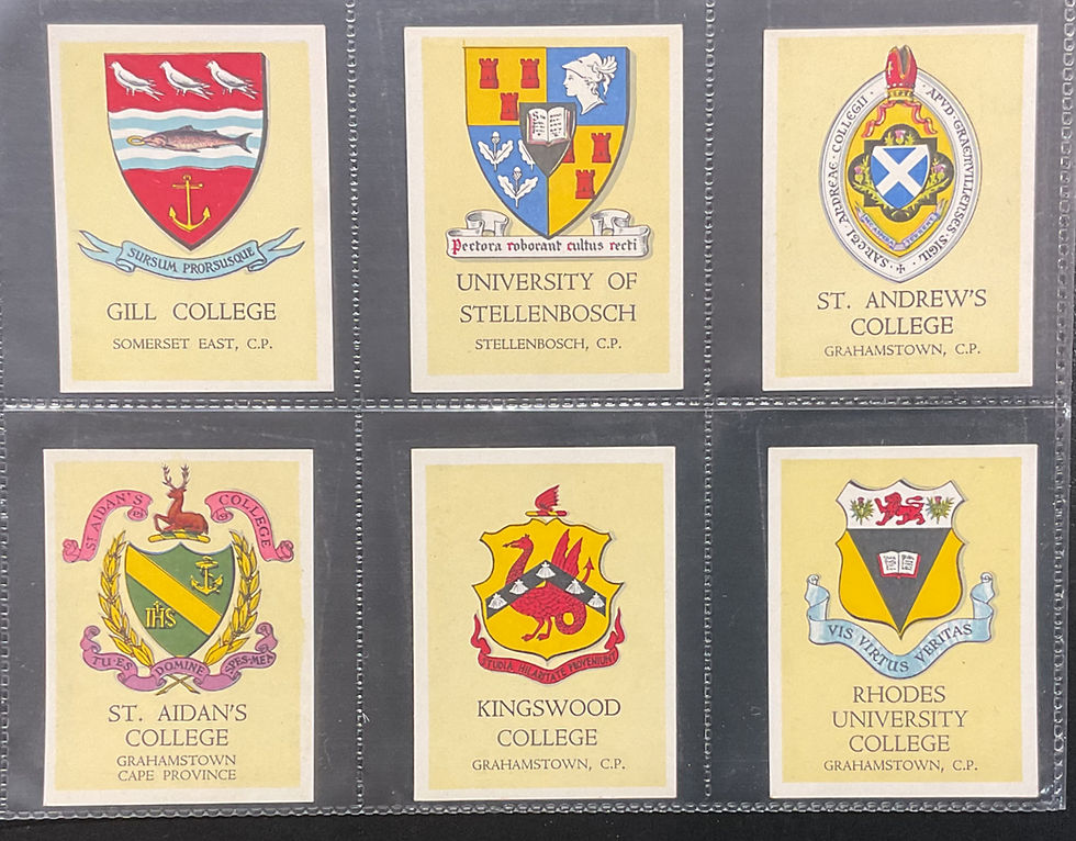 Thumbnail: United Tobacco Company South Africa Arms And Crests Cigarette Cards