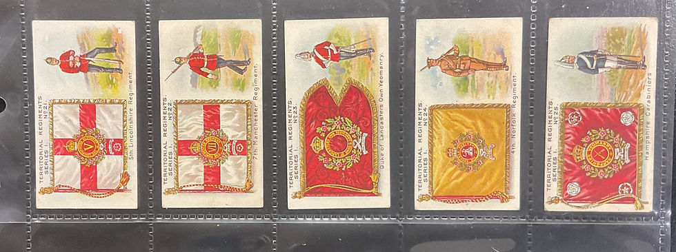 Thumbnail: Taddy Territorial Regiments Cigarette Cards
