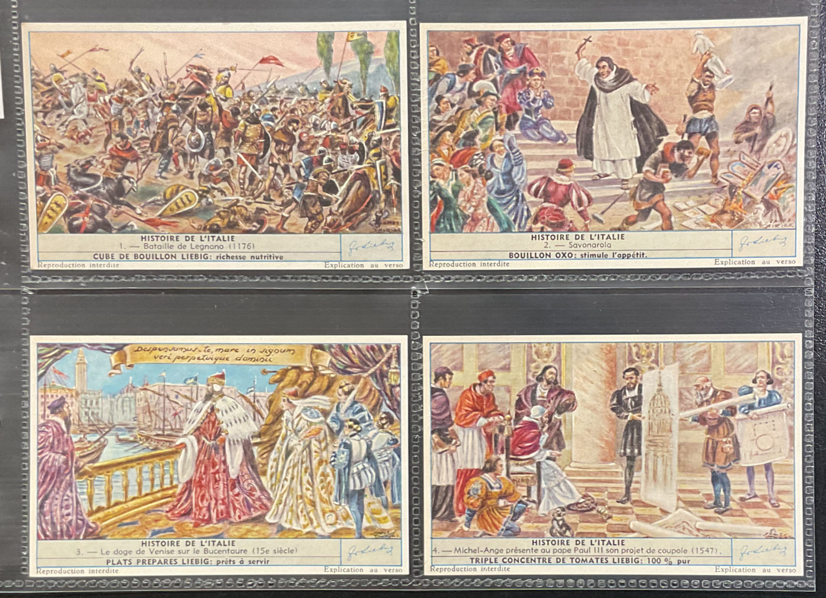 Liebig History Of Italy S1701 Trade Cards