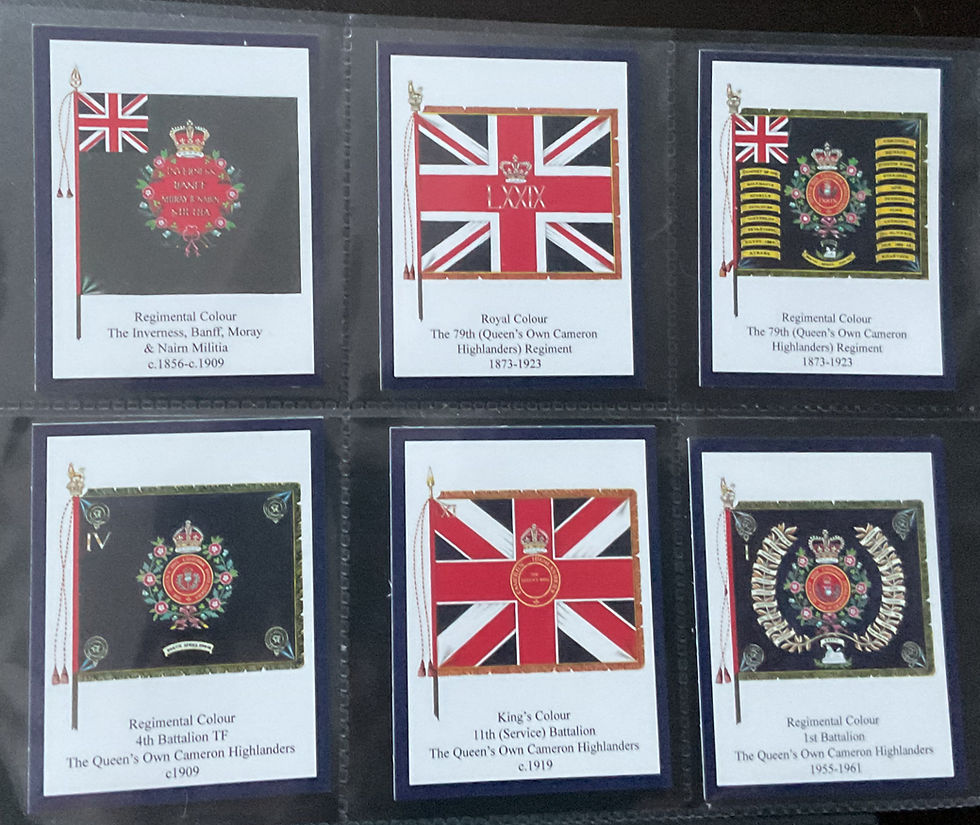 David Hunter Regimental Colours The Queen's Own Cameron Highlanders Trade Cards