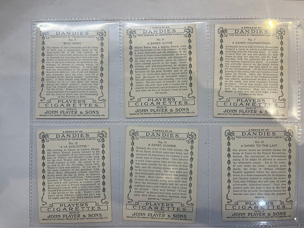 Thumbnail: Players Dandies Cigarette Cards