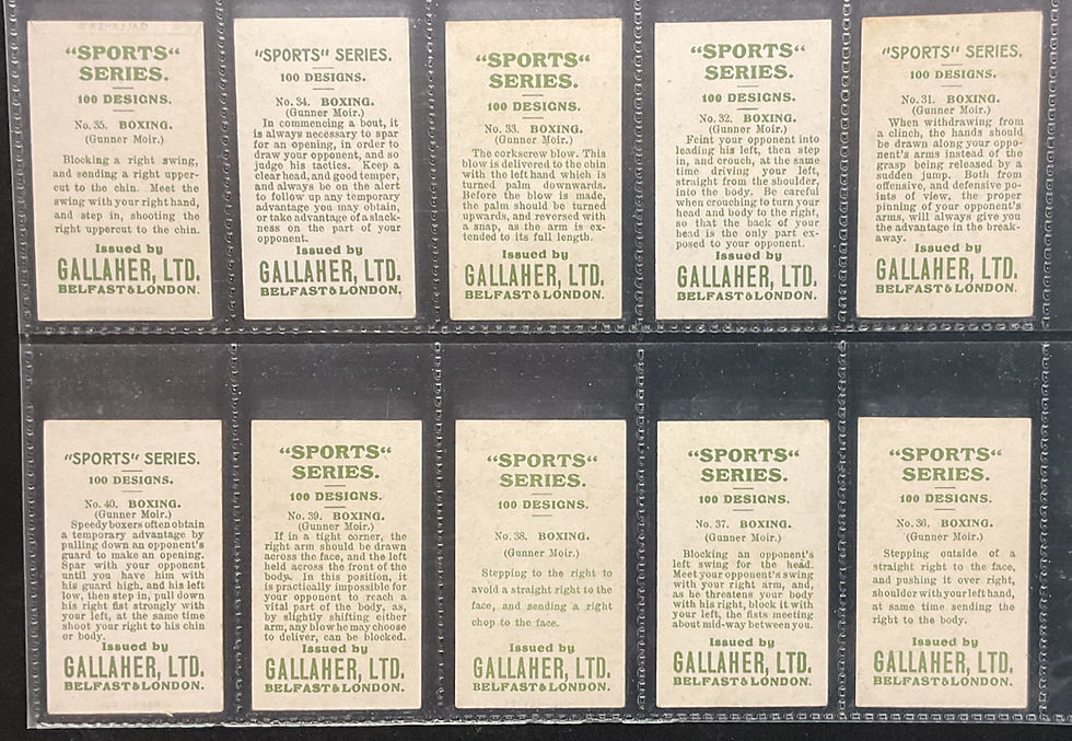 Thumbnail: Gallaher Sports Series Cigarette Cards