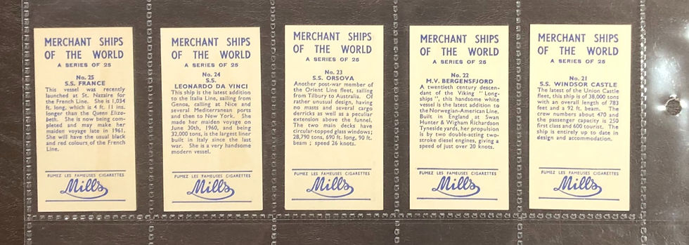 Thumbnail: Amalgamated Tobacco Mills Merchant Ships Of The World Cigarette Cards