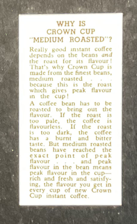 Thumbnail: Brooke Bond Tea Crown Cup Coffee Advertising Tea Card
