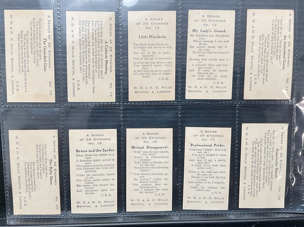 Thumbnail: Wills Etchings Dogs New Zealand Issue Cigarette Cards