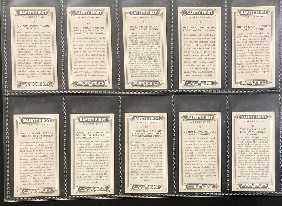 Thumbnail: British American Tobacco B.A.T Safety First Cigarette Cards
