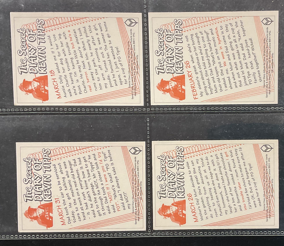 Thumbnail: Brooke Bond Tea The Secret Diary Of Kevin Tipps Tea Cards