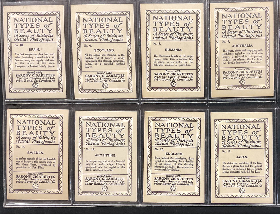 Thumbnail: Sarony National Types Of Beauty Cigarette Cards
