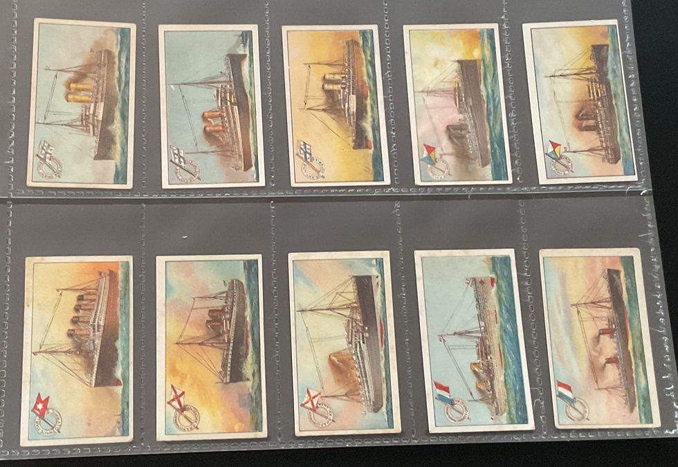 Thumbnail: British American Tobacco Ships & Their Pennants Plain Back Cigarette Cards
