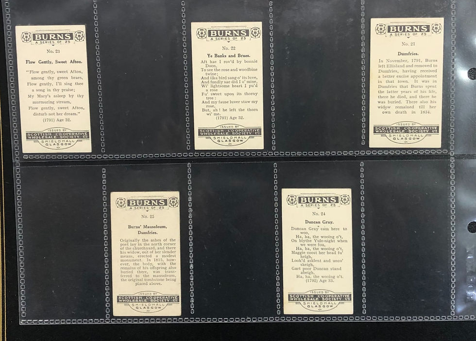 Thumbnail: Scottish C.W.S Burns Cigarette Cards