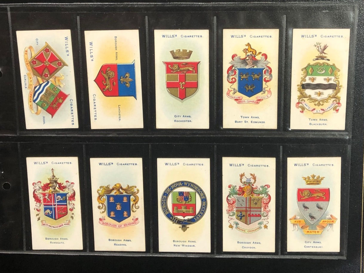 Wills Borough Arms Second Series 51-100 Cigarette Cards