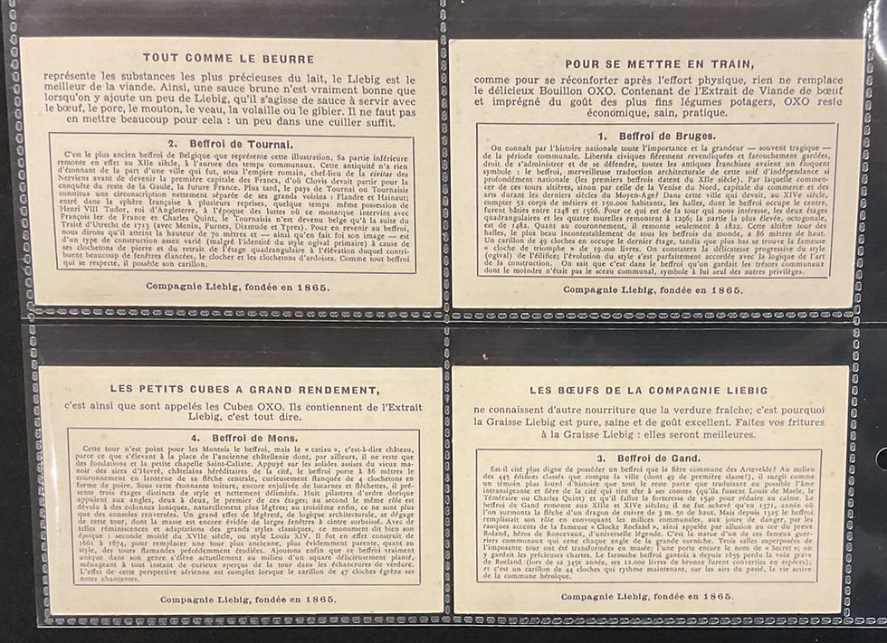 Thumbnail: Liebig Belfries Of Belgium S1330 Trade Cards