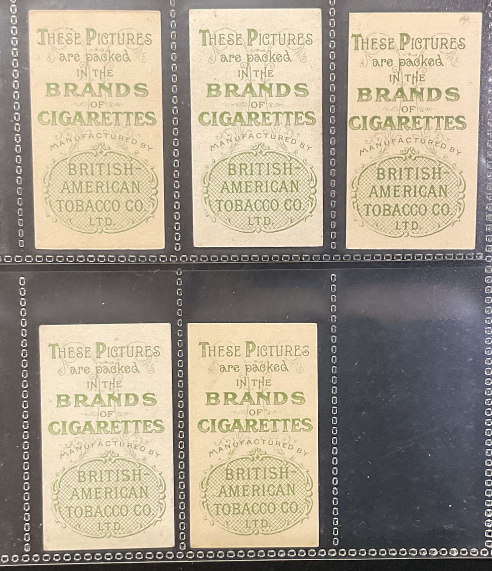 Thumbnail: British American Tobacco Co B A T Beauties Stippled Background Cigarette Cards