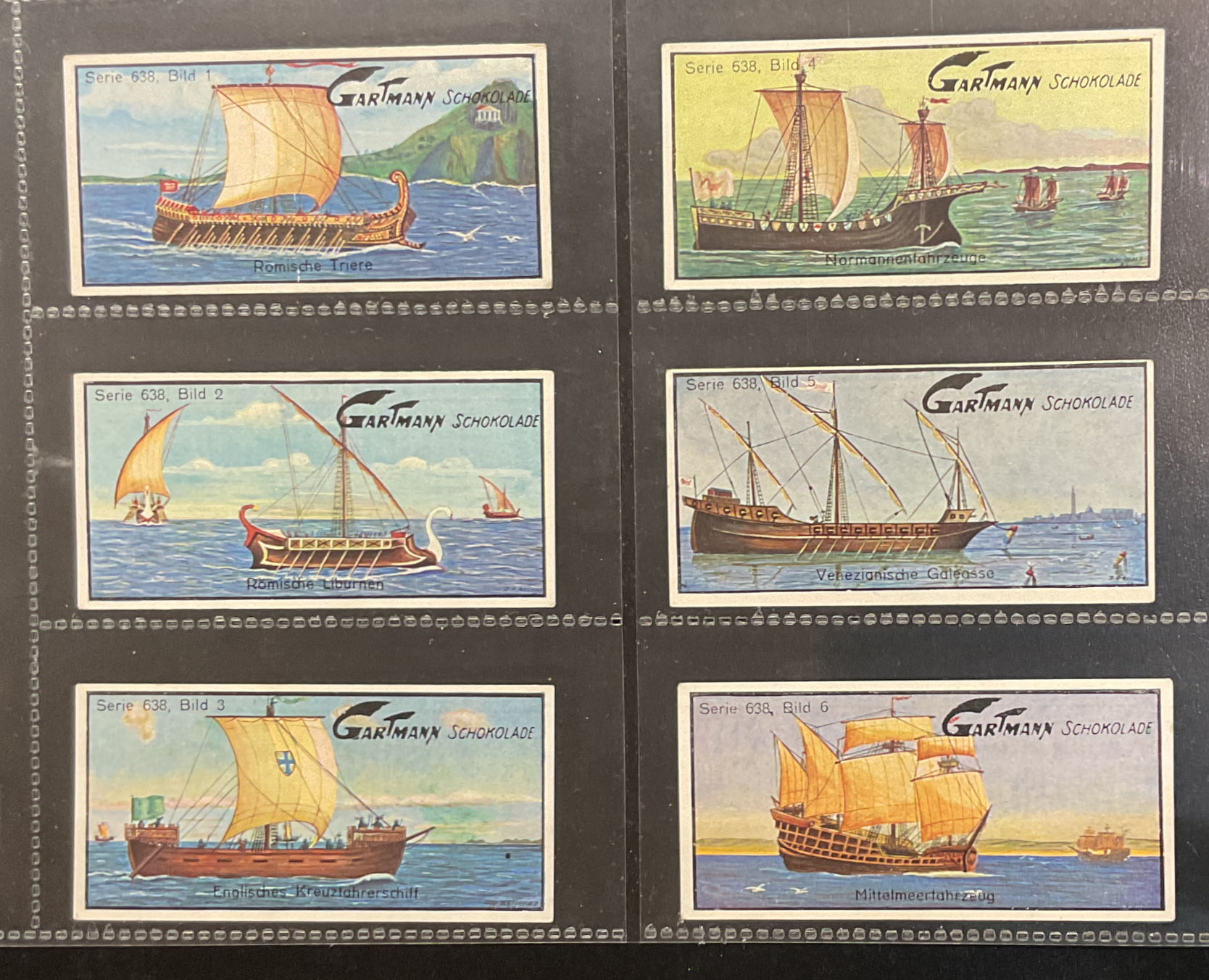 Gartmann Old Ships Series 638 German Confectionary Cards
