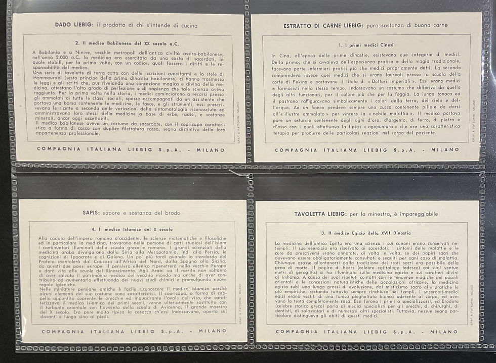 Thumbnail: Liebig Medical Costumes Through The Ages 1 S1685 Trade Cards