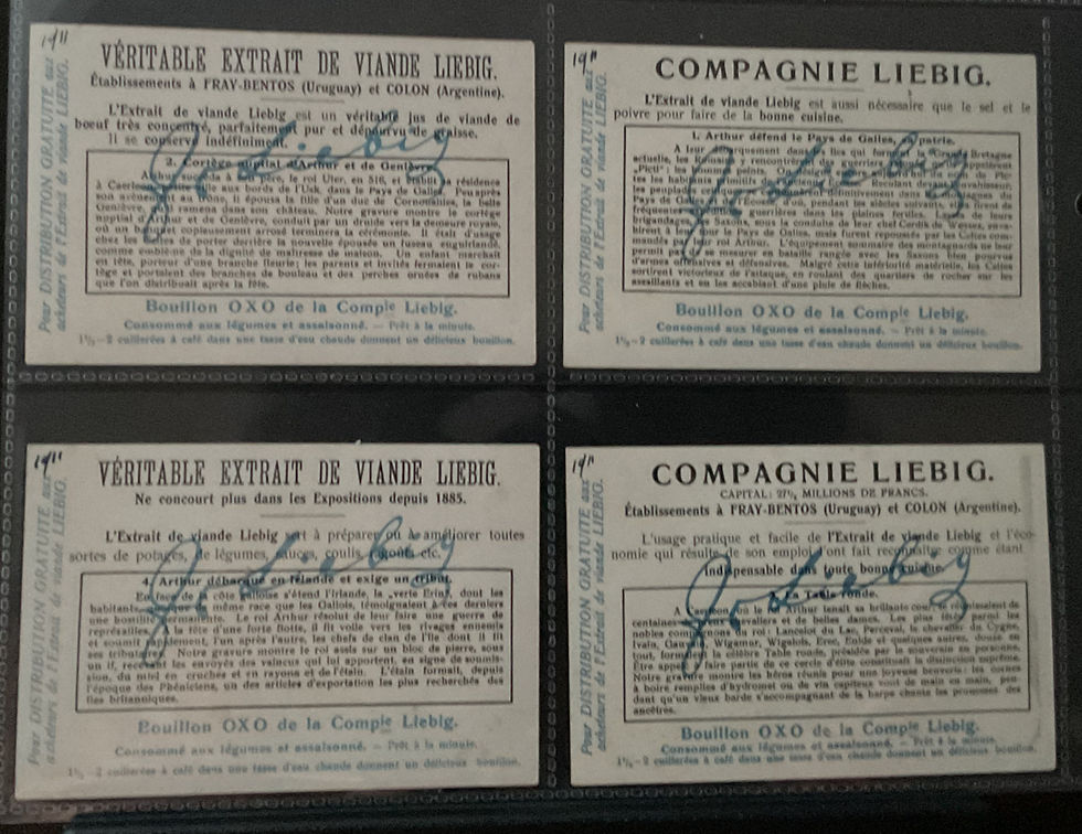 Thumbnail: Liebig The Story Of The Round Table S988 Trade Cards