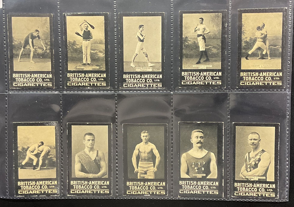 British American Tobacco B.A.T Danish Athletes Cigarette Cards