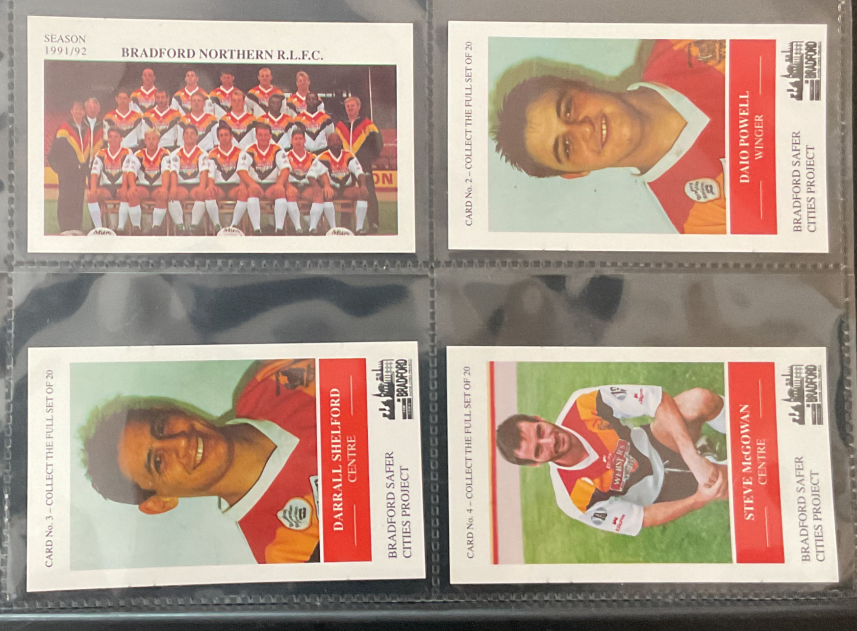 Bradford Northern RFLC Supporters Club Rugby Trade Cards